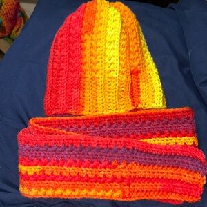 KIDS-Crochet Hat and Scarf Set